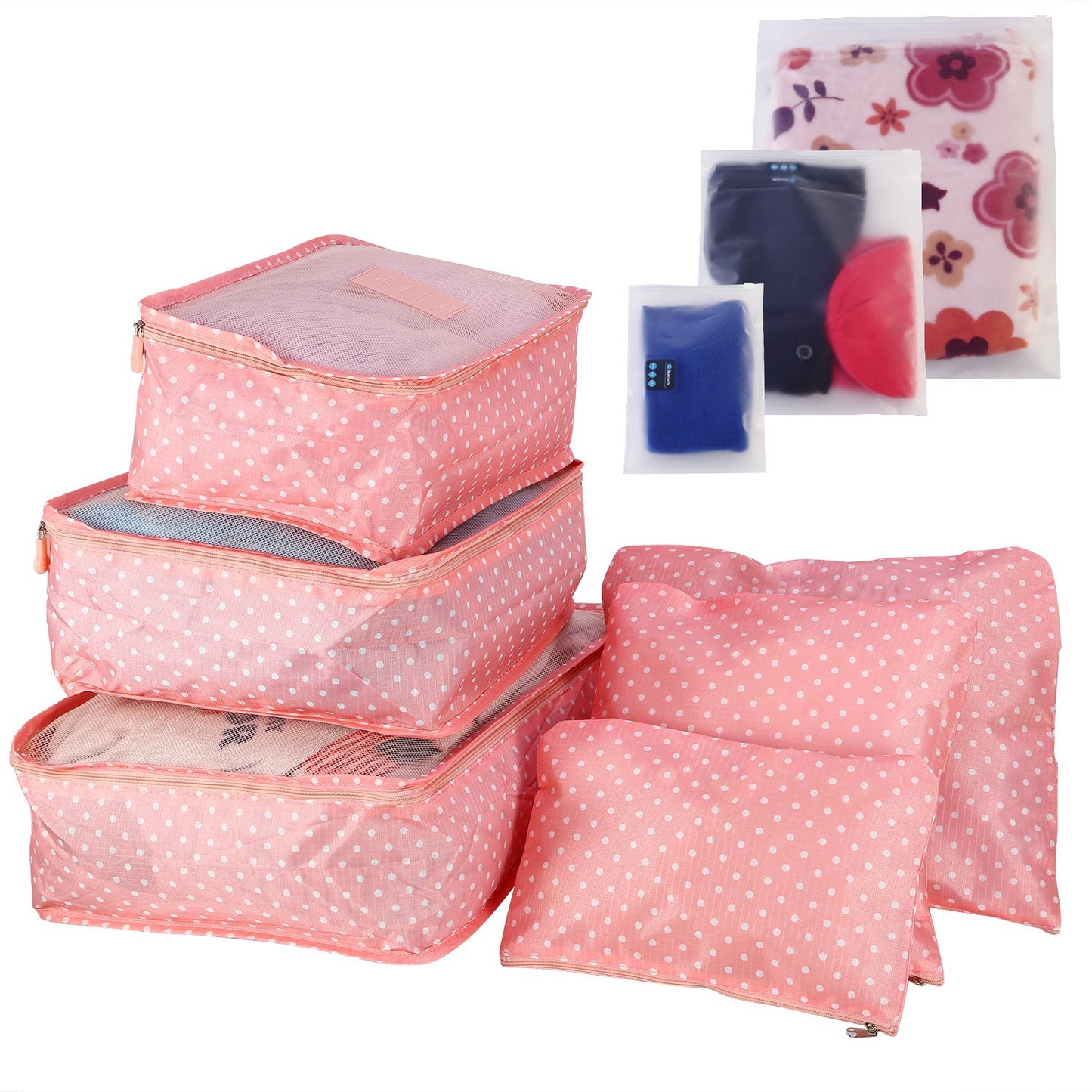 9Pc Clothes Storage Bags - Travel Luggage Organizer - Packing Cubes