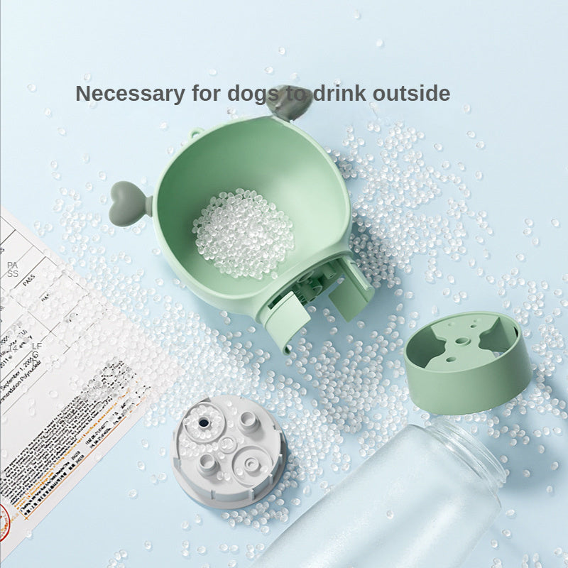 Portable Dog Water Bottle, 2 In 1 Dog Water Bottle Dispenser with Food Container