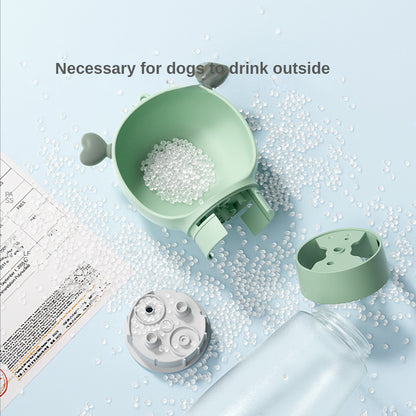 Portable Dog Water Bottle, 2 In 1 Dog Water Bottle Dispenser with Food Container