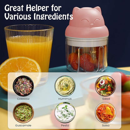 Wireless Electric Mini Pink Garlic Chopper