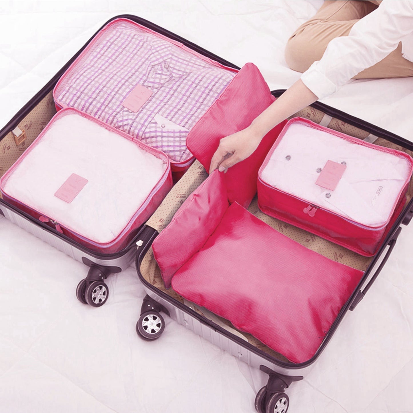 9Pc Clothes Storage Bags - Travel Luggage Organizer - Packing Cubes