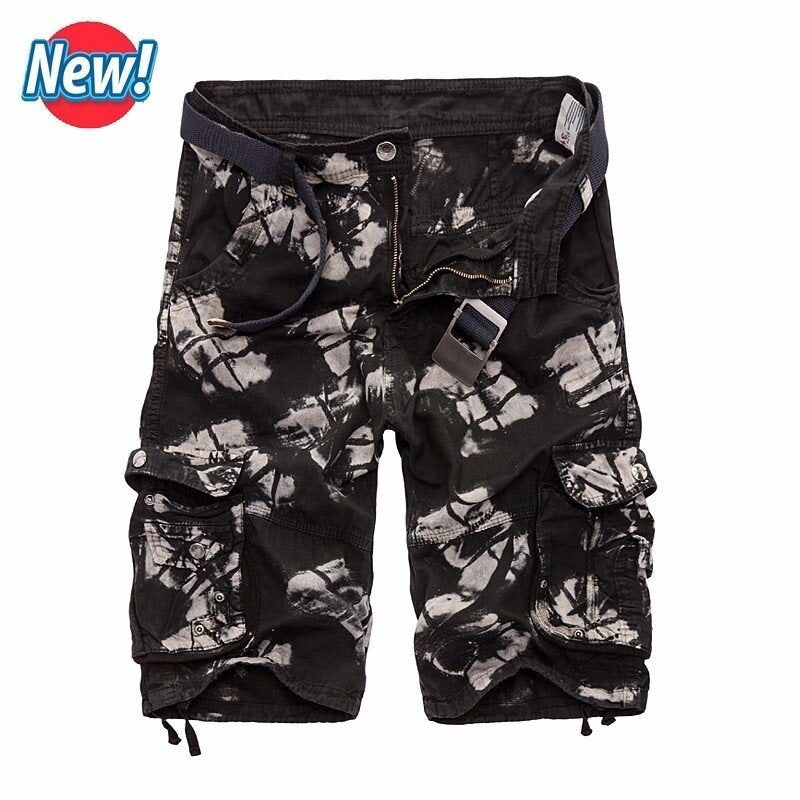 Men's Cargo Shorts - Casual Camouflage Military