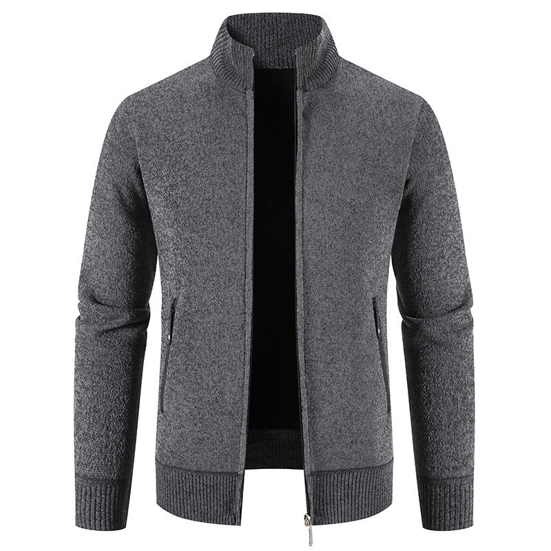 Men's Full Zip Knitted Cardigan Sweater Coat