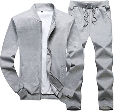 Men's Sports and Leisure Two-pieces Suits Loose Outfits Round Neckline Sweaters and Pants Sets