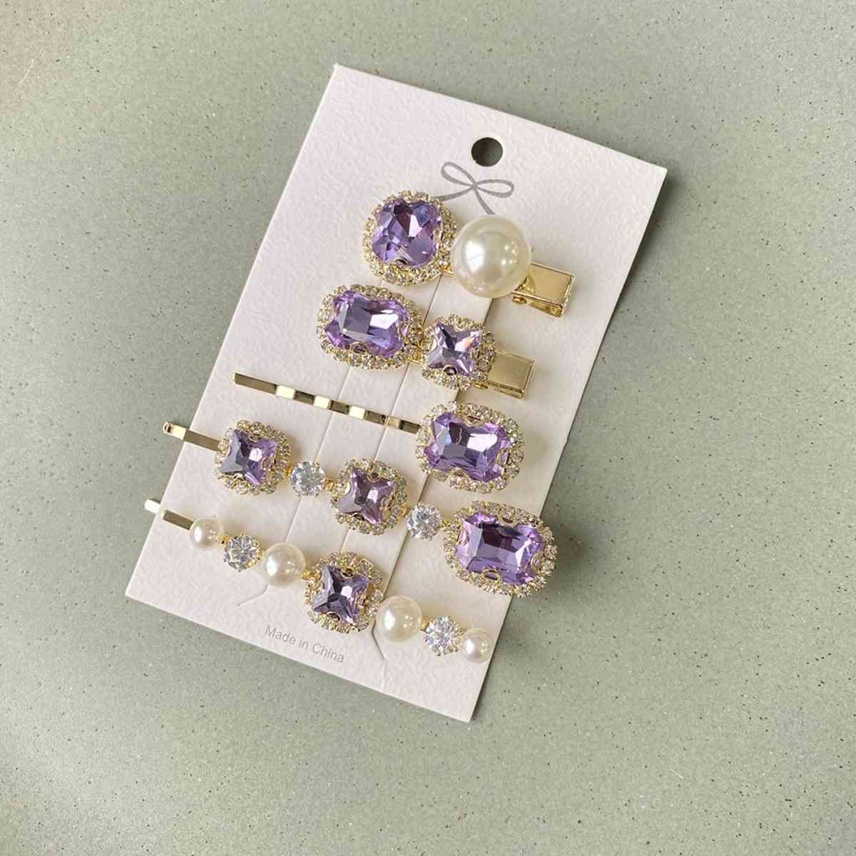 5 PC/Set Geometric Pearl Hair Clips