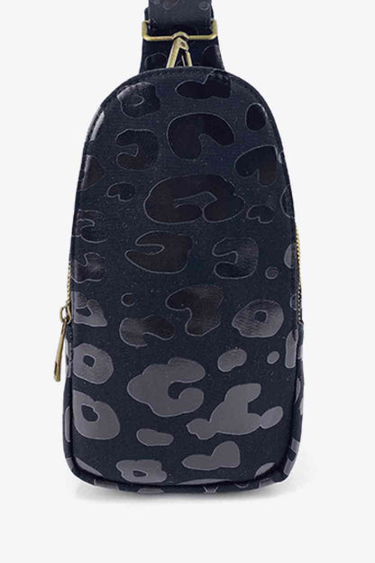 Printed PU Leather Sling Bag